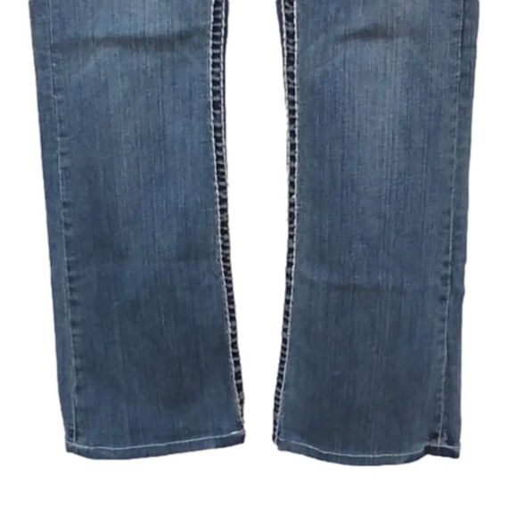L.A. IDOL Low Rise Straight Leg Boot Cut Flare Jeans w Bling Women's… - Picture 3 of 15
